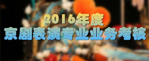 美女扣逼娇喘国家京剧院2016年度京剧表演专业业务考...